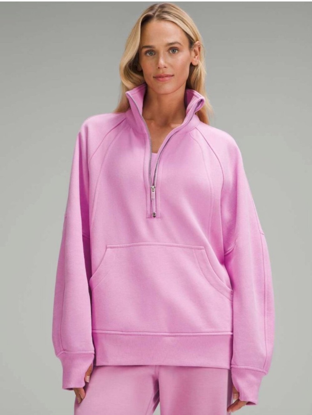 Lululemon Scuba Quarter Zip Sweatshirt Pink